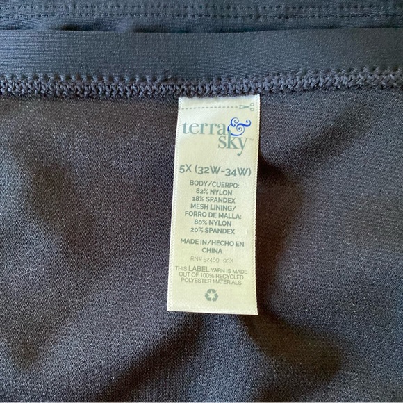NEW Terra & Sky Women's Black Solid Highwaist Swimsuit Bottom Plus SZ 5X 32W-34W - Picture 12 of 16